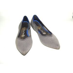 Rothy’s The Pointed Toe Ballet Flats Shoes Women's Size 7.5 Cloud Grey Birdseye